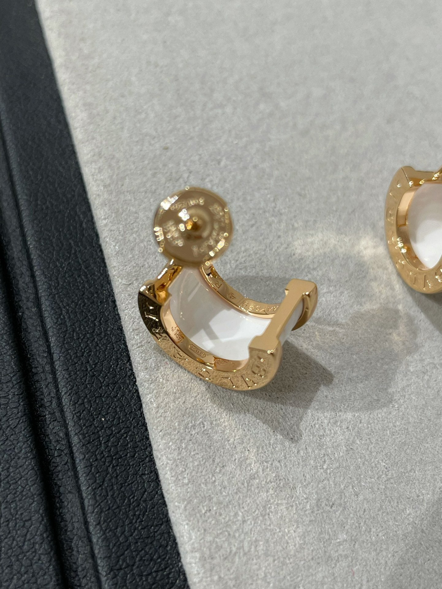 [Rose Jewelrys]ZERO 1 PINK GOLD CERAMIC EARRINGS