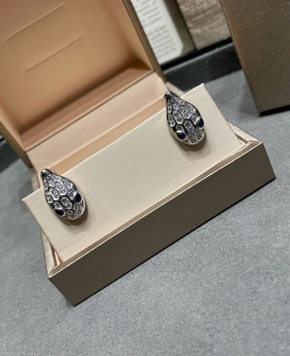 [Rose Jewelrys]SERPENT DIAMOND STUD EARRINGS