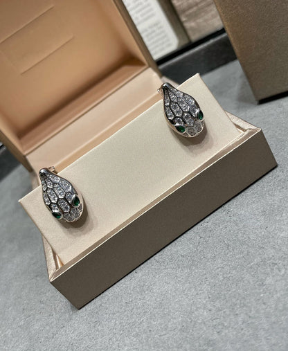 [Rose Jewelrys]SERPENT DIAMOND STUD EARRINGS