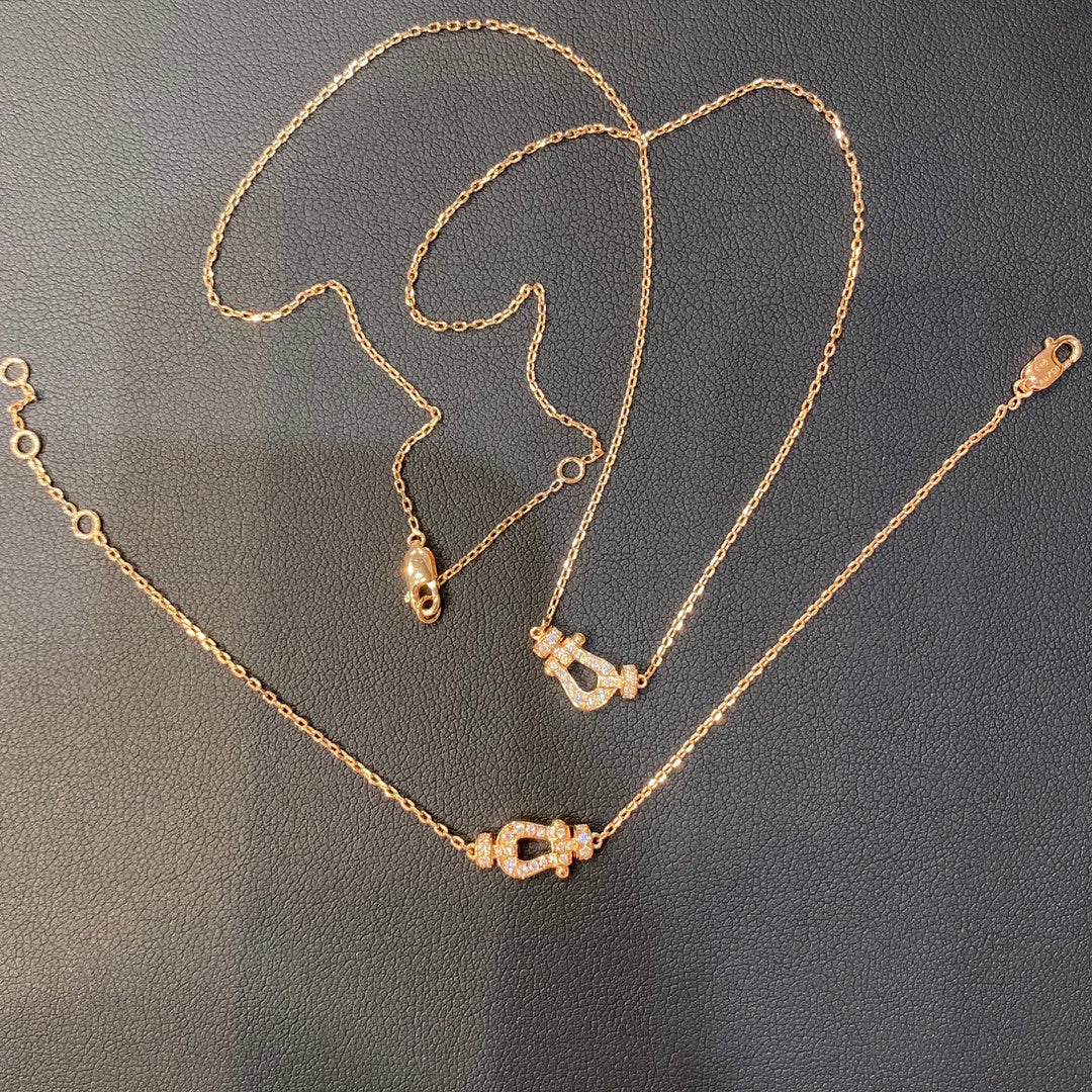 [Rose Jewelrys]FORCE 10 DIAMOND PINK GOLD NECKLACE MINI MODEL