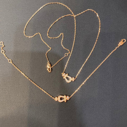 [Rose Jewelrys]FORCE 10 DIAMOND PINK GOLD NECKLACE MINI MODEL