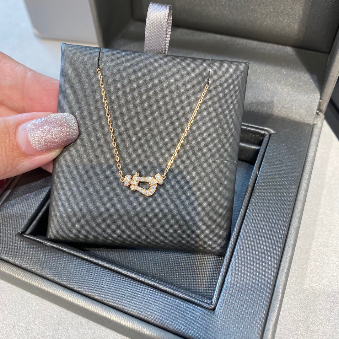 [Rose Jewelrys]FORCE 10 DIAMOND PINK GOLD NECKLACE MINI MODEL