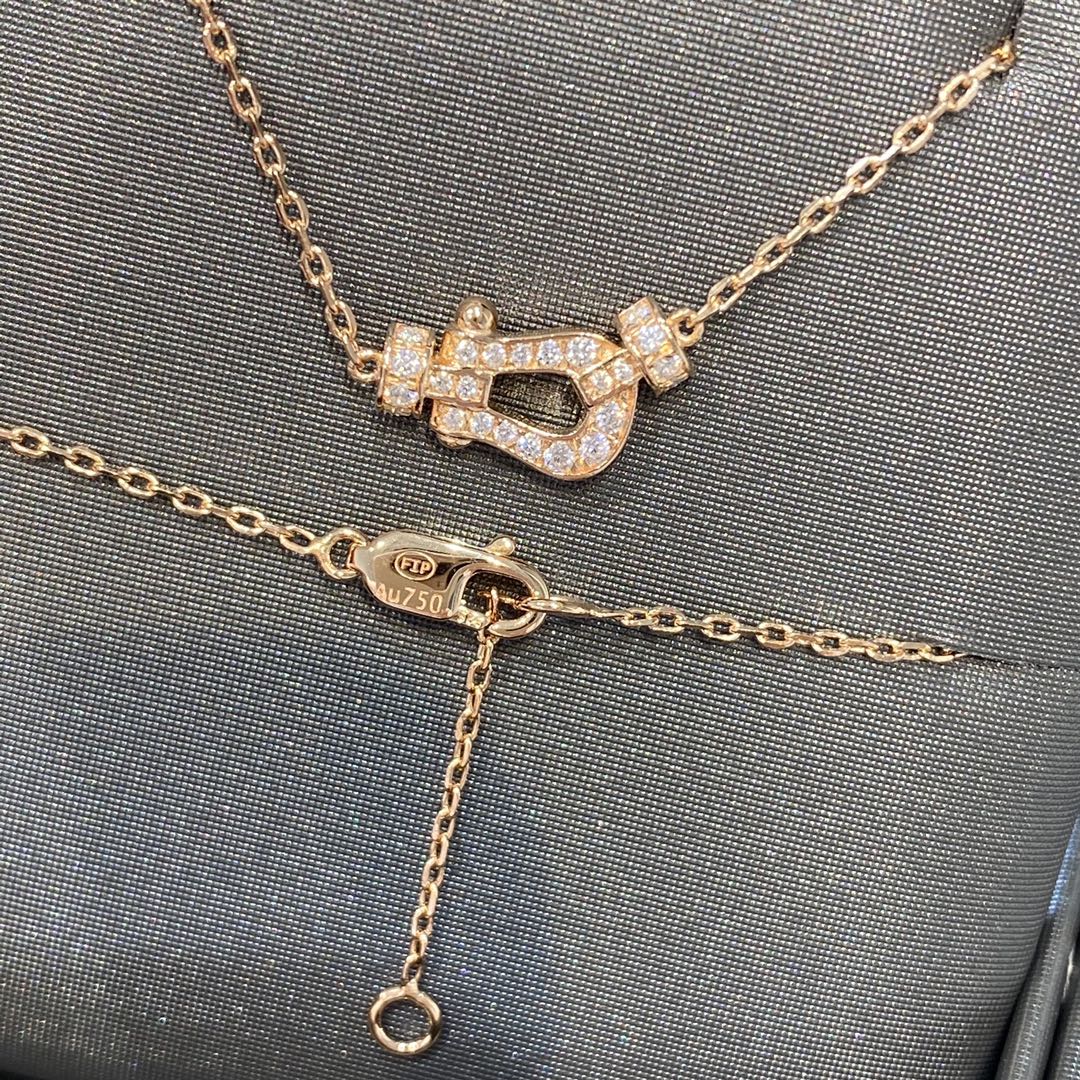 [Rose Jewelrys]FORCE 10 DIAMOND PINK GOLD NECKLACE MINI MODEL