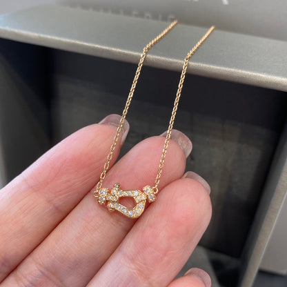[Rose Jewelrys]FORCE 10 DIAMOND PINK GOLD NECKLACE MINI MODEL