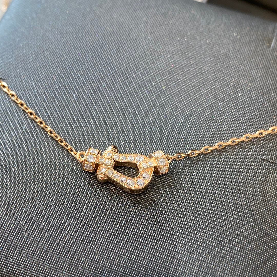 [Rose Jewelrys]FORCE 10 DIAMOND PINK GOLD NECKLACE MINI MODEL