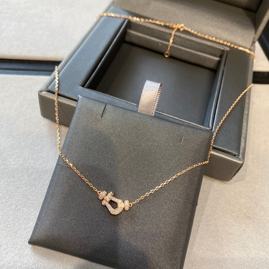 [Rose Jewelrys]FORCE 10 DIAMOND PINK GOLD NECKLACE MINI MODEL