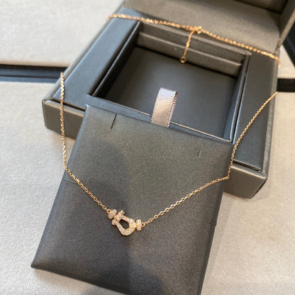 [Rose Jewelrys]FORCE 10 DIAMOND PINK GOLD NECKLACE MINI MODEL