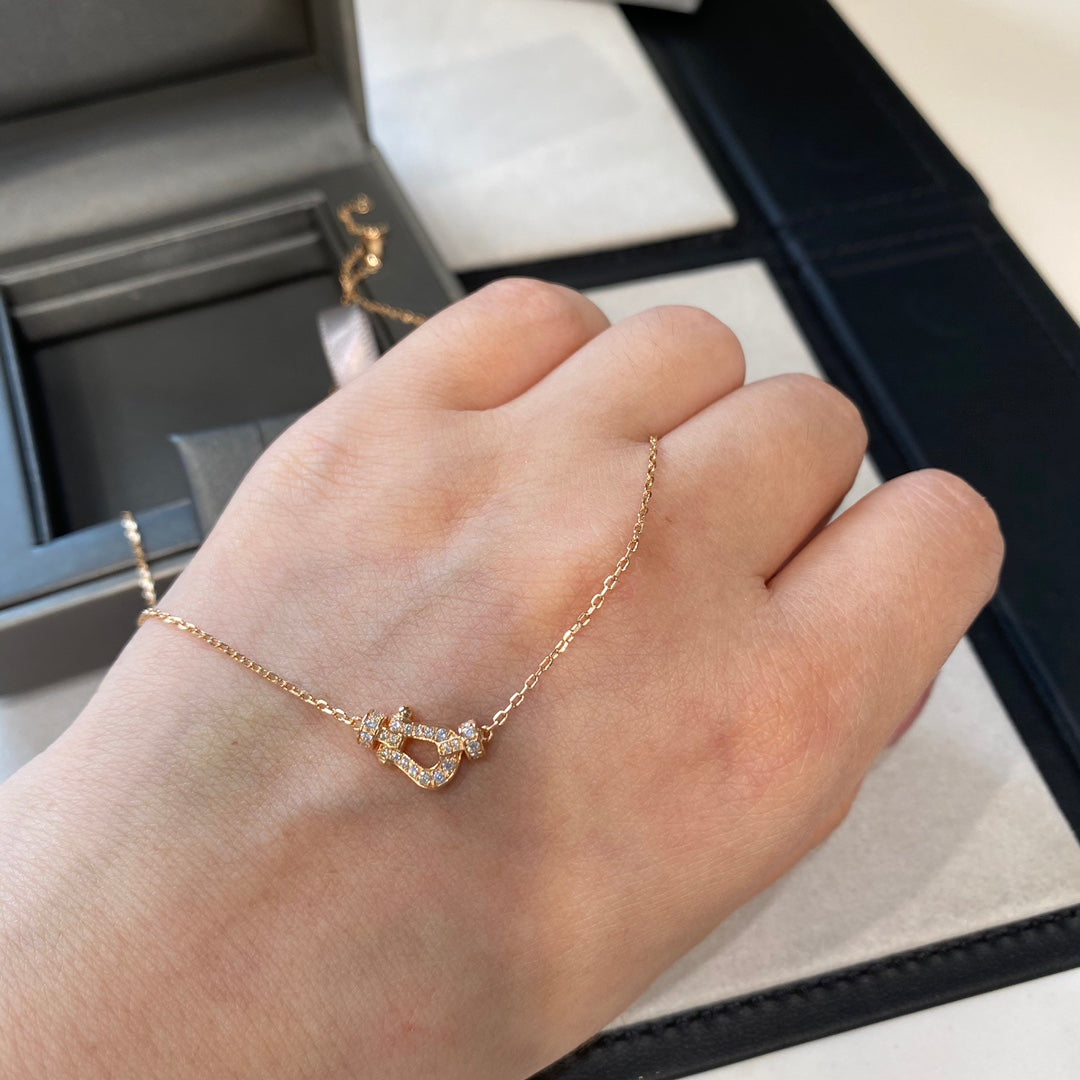 [Rose Jewelrys]FORCE 10 DIAMOND PINK GOLD NECKLACE MINI MODEL