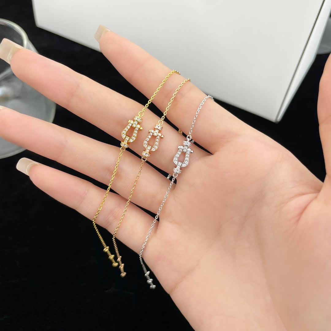 [Rose Jewelrys]FORCE 10 FULL DIAMOND BUCKLE CHAIN LINK MINI MODEL