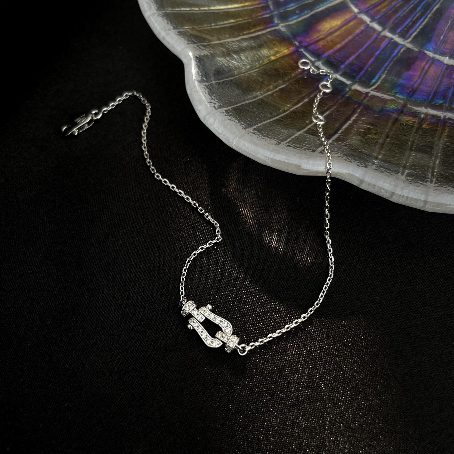 [Rose Jewelrys]FORCE 10 FULL DIAMOND BUCKLE CHAIN LINK MINI MODEL