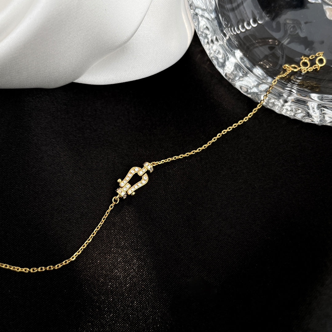 [Rose Jewelrys]FORCE 10 FULL DIAMOND BUCKLE CHAIN LINK MINI MODEL