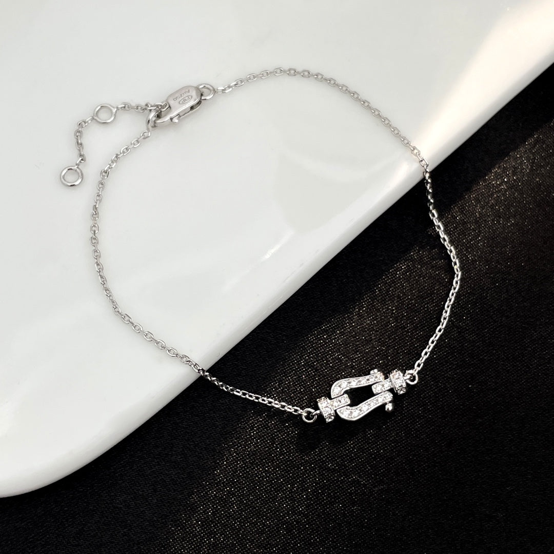 [Rose Jewelrys]FORCE 10 FULL DIAMOND BUCKLE CHAIN LINK MINI MODEL