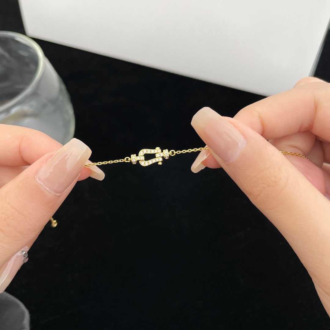 [Rose Jewelrys]FORCE 10 FULL DIAMOND BUCKLE CHAIN LINK MINI MODEL