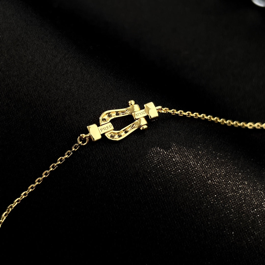 [Rose Jewelrys]FORCE 10 FULL DIAMOND BUCKLE CHAIN LINK MINI MODEL
