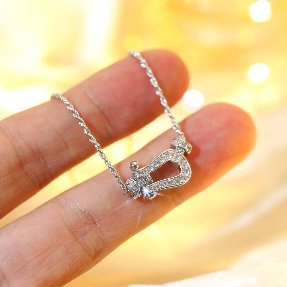 [Rose Jewelrys]FORCE 10 DIAMOND SILVER NECKLACE MINI MODEL