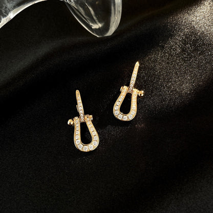 [Rose Jewelrys]FORCE 10 FULL DIAMOND DROP EARRINGS MEDIUM MODEL