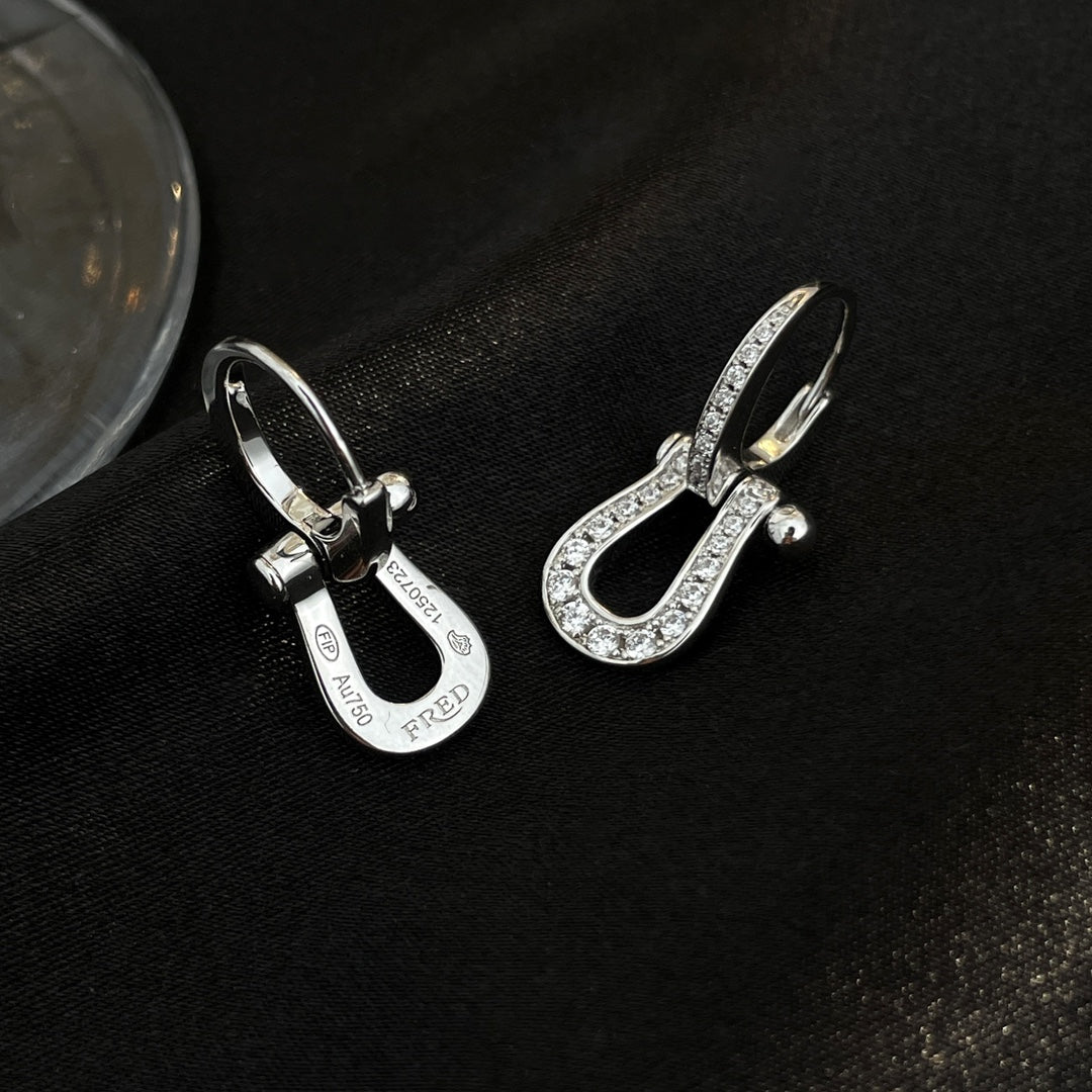 [Rose Jewelrys]FORCE 10 FULL DIAMOND DROP EARRINGS MEDIUM MODEL