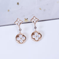 [🌹Rose💎]STAR AND SUN PINK GOLD MOP DROP EARRINGS
