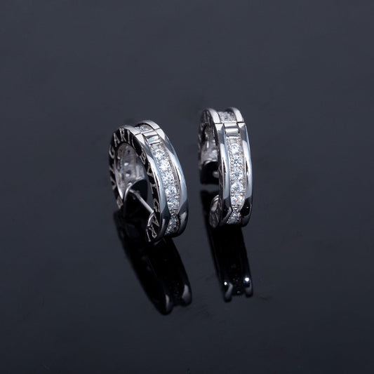 [Rose Jewelrys]ZERO 1 MINI SILVER DIAMOND EARRINGS