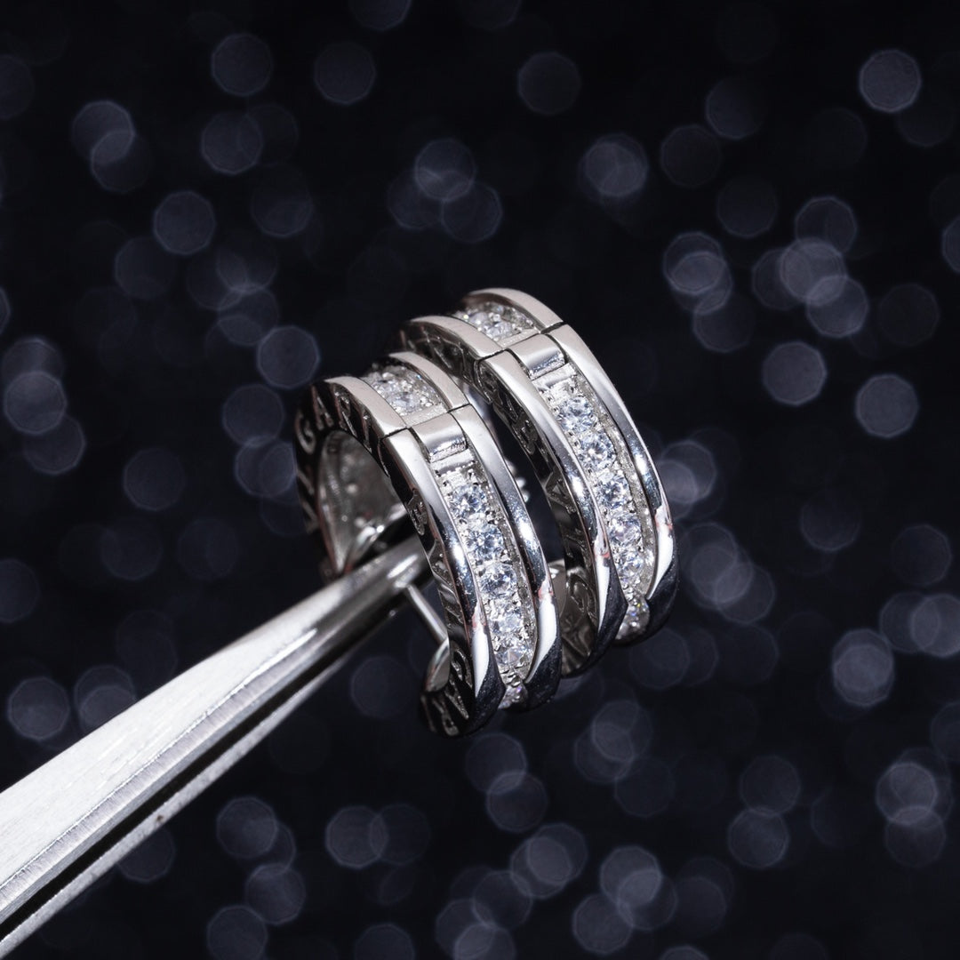 [Rose Jewelrys]ZERO 1 MINI SILVER DIAMOND EARRINGS