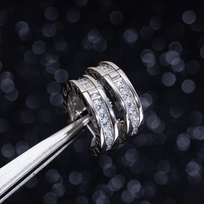 [Rose Jewelrys]ZERO 1 MINI SILVER DIAMOND EARRINGS