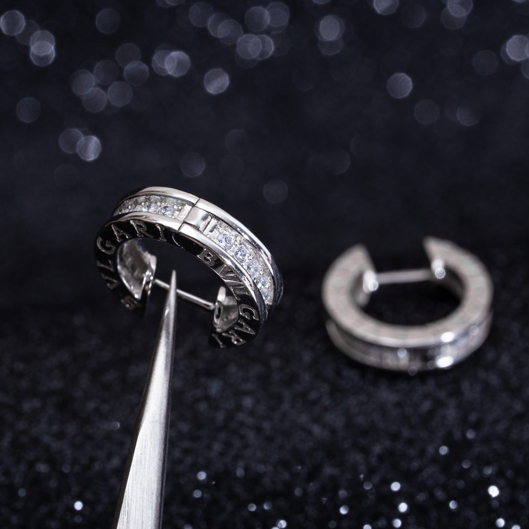 [Rose Jewelrys]ZERO 1 MINI SILVER DIAMOND EARRINGS