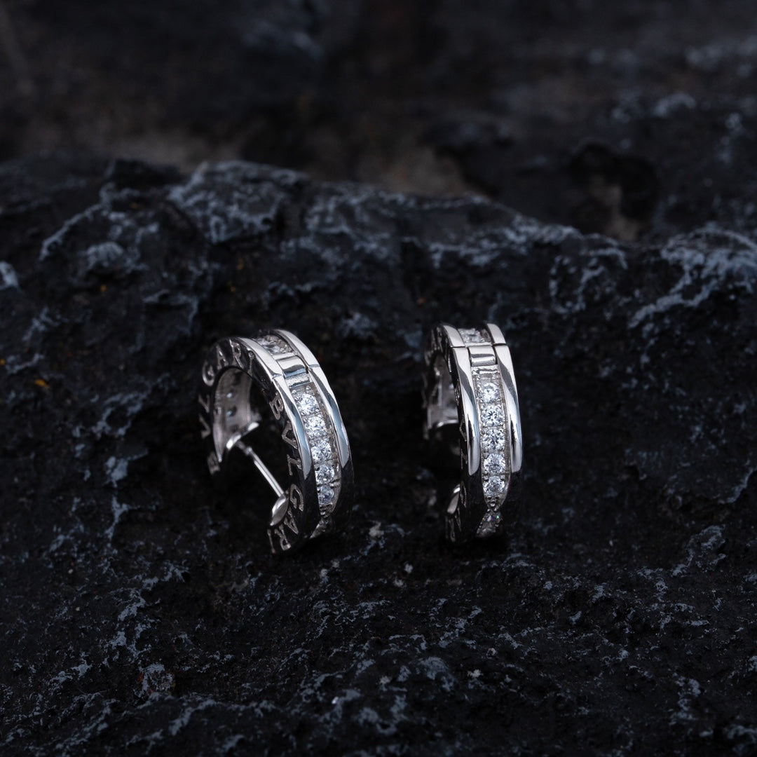 [Rose Jewelrys]ZERO 1 MINI SILVER DIAMOND EARRINGS