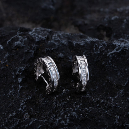 [Rose Jewelrys]ZERO 1 MINI SILVER DIAMOND EARRINGS