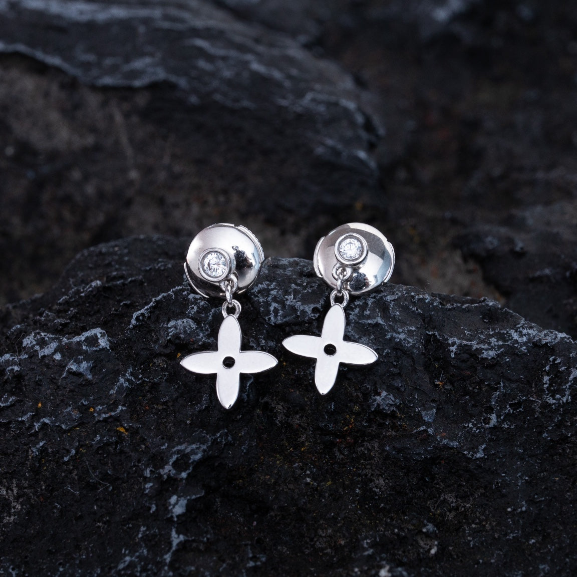 [Rose Jewelrys]VIDYLLE SILVER DIAMOND MINI DROP EARRINGS