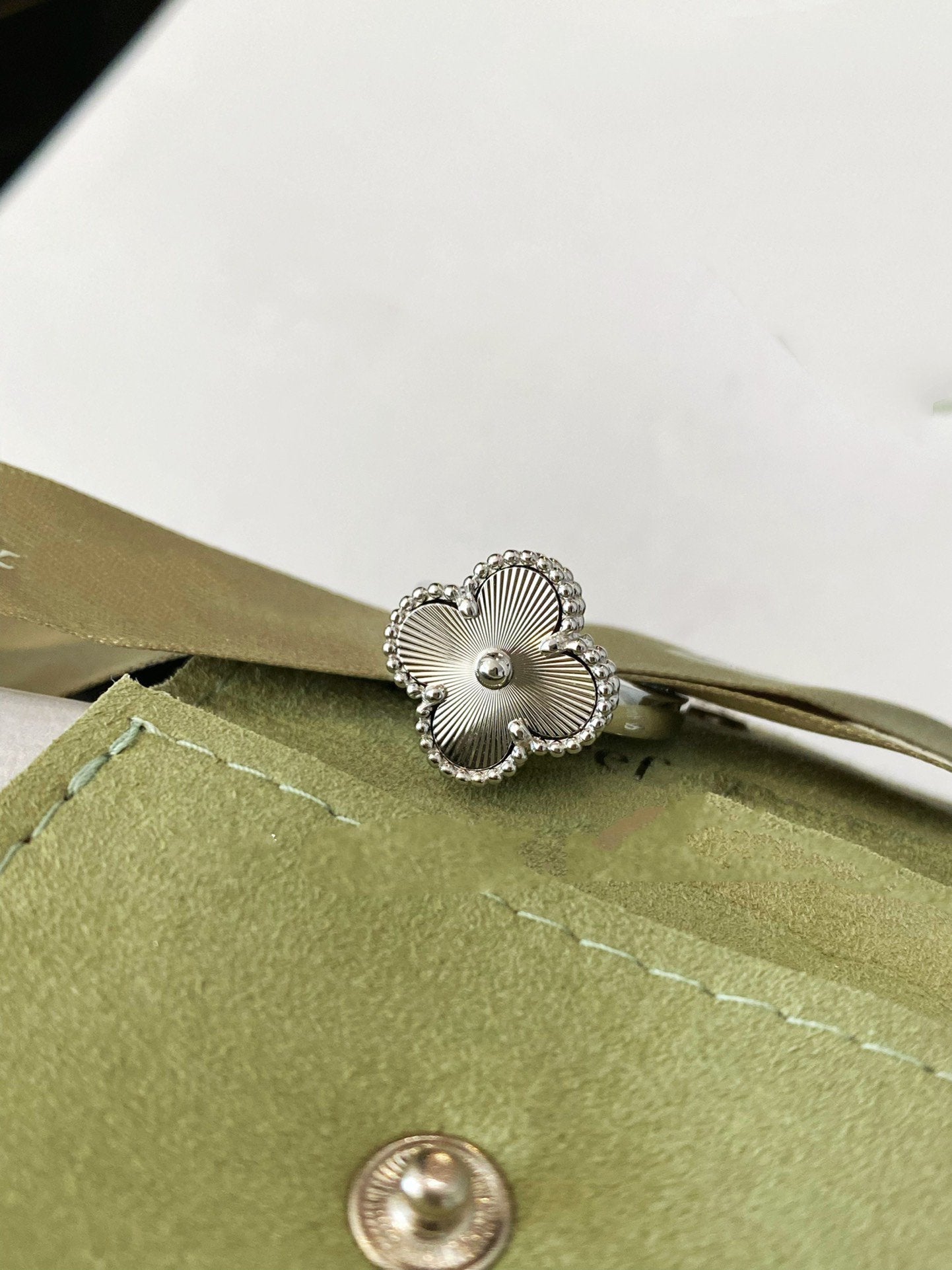 [Rose Jewelrys]CLOVER SILVER RING