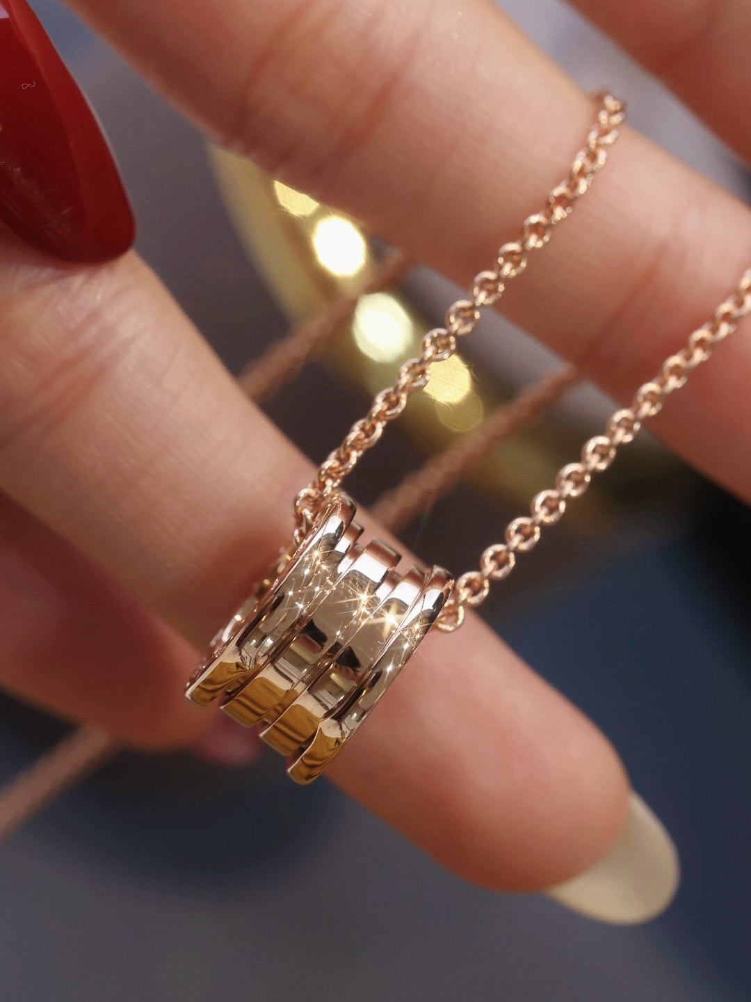 [Rose Jewelrys]ZERO 1 PINK GOLD NECKLACE