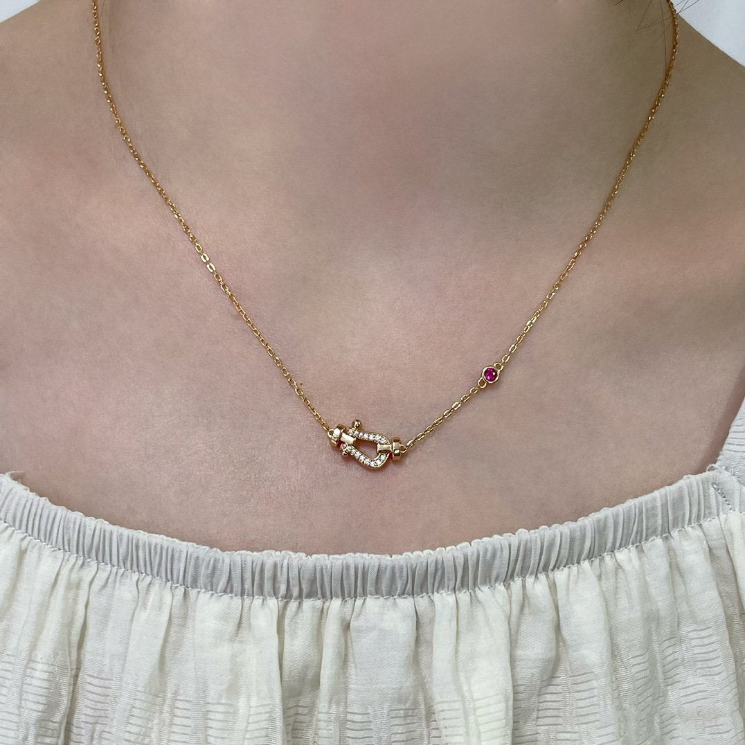 [Rose Jewelrys]FORCE 10 DIAMOND PINK GOLD NECKLACE