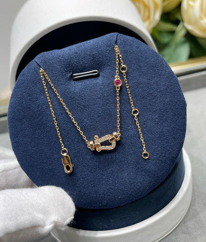 [Rose Jewelrys]FORCE 10 DIAMOND PINK GOLD NECKLACE