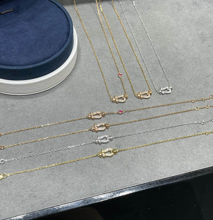 [Rose Jewelrys]FORCE 10 DIAMOND PINK GOLD NECKLACE
