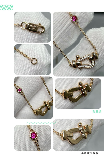 [Rose Jewelrys]FORCE 10 DIAMOND PINK GOLD NECKLACE