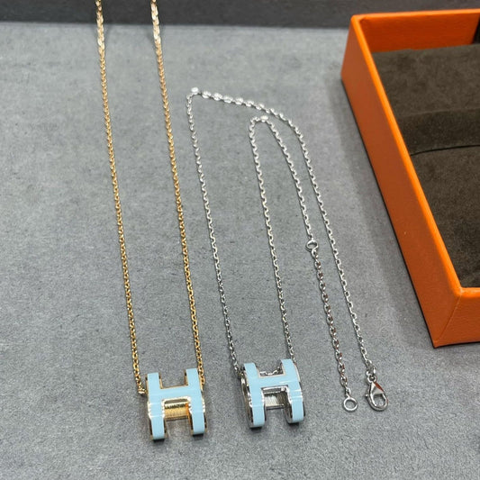 [Rose Jewelrys]POP H SKY BLUE NECKLACE