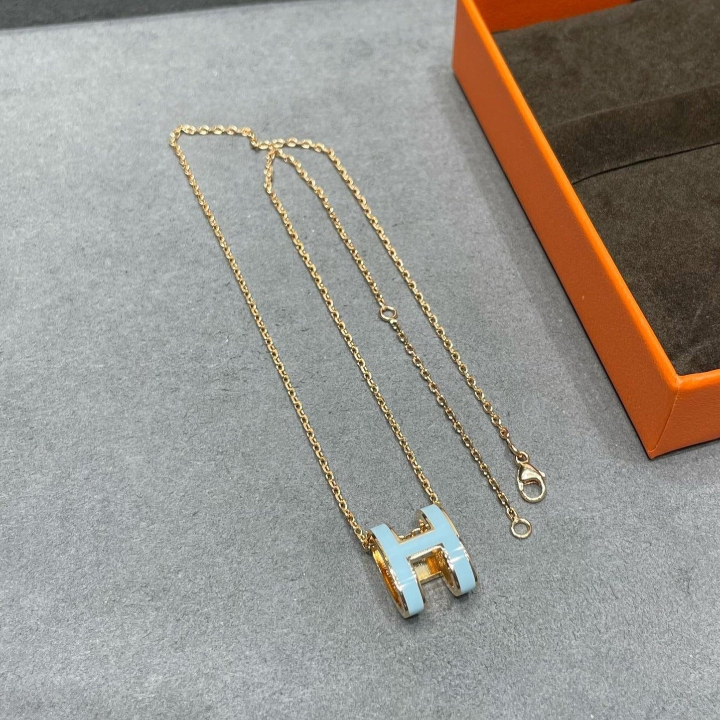 [Rose Jewelrys]POP H SKY BLUE NECKLACE
