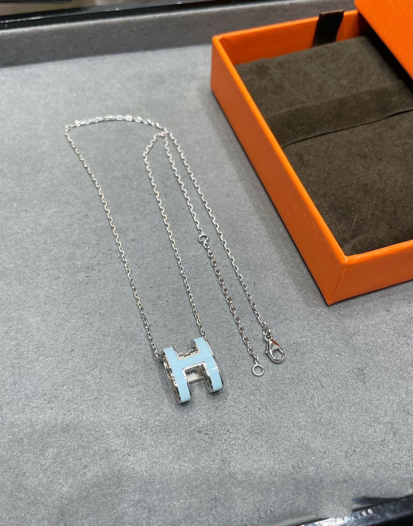 [Rose Jewelrys]POP H SKY BLUE NECKLACE