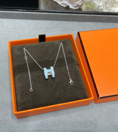 [Rose Jewelrys]POP H SKY BLUE NECKLACE