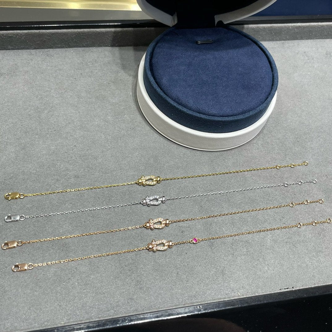 [Rose Jewelrys]FORCE 10 DIAMOND CHAIN LINK PINK GOLD BRACELET