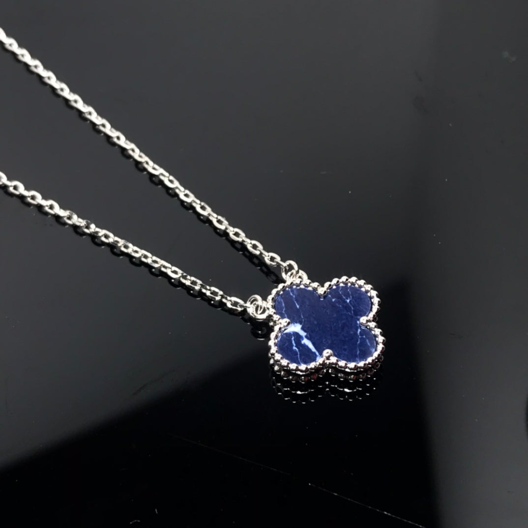 [Rose Jewelrys]CLOVER PIETERSITE SILVER LONG NECKLACE