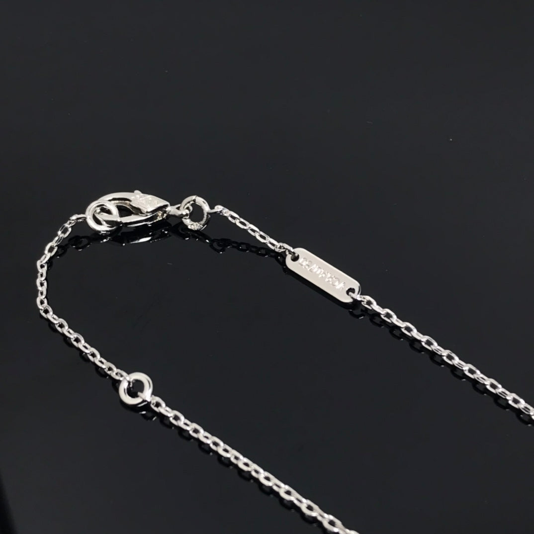 [Rose Jewelrys]CLOVER PIETERSITE SILVER LONG NECKLACE