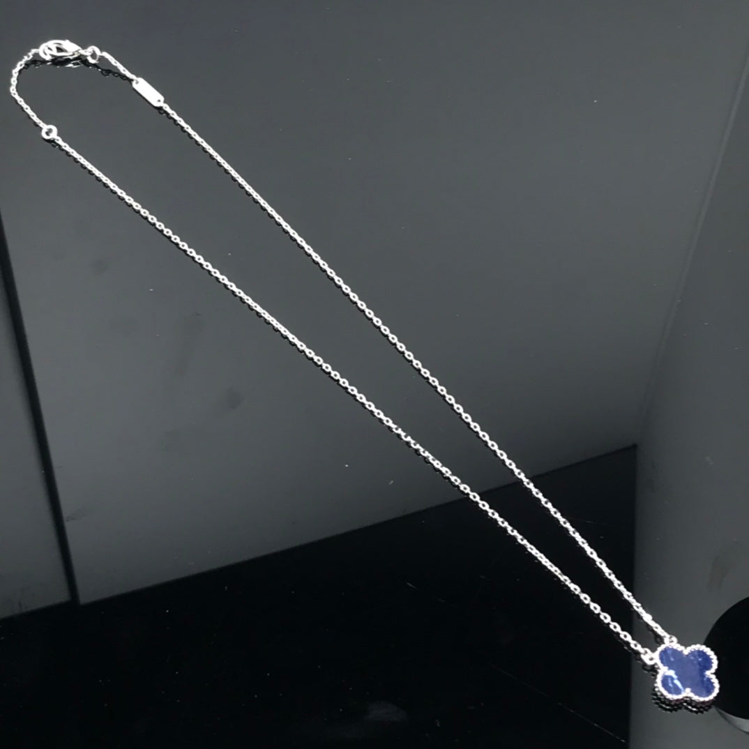 [Rose Jewelrys]CLOVER PIETERSITE SILVER LONG NECKLACE