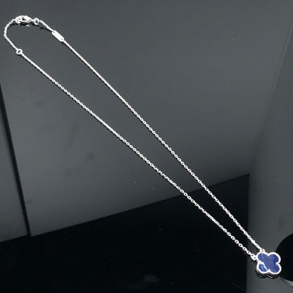 [Rose Jewelrys]CLOVER PIETERSITE SILVER LONG NECKLACE