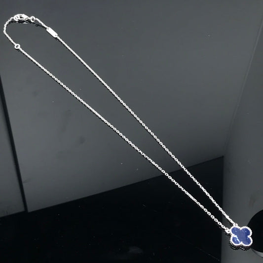[Rose Jewelrys]CLOVER PIETERSITE SILVER LONG NECKLACE