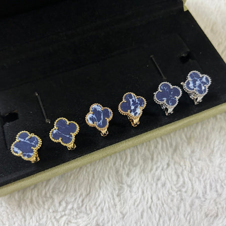 [🌹Rose💎]CLOVER PIETERSITE MEDIUM STUD EARRINGS