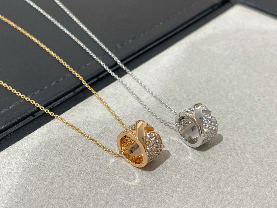 [Rose Jewelrys]LIENS EVIDENCE DIAMOND PAVED NECKLACE