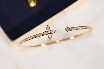 [Rose Jewelrys] IDYLLE GOLD OPEN BRACELET DIAMOND PAVED