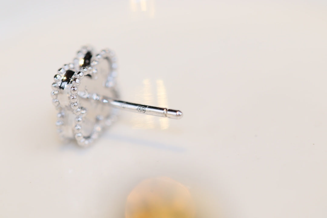[Rose Jewelrys]CLOVER MINI TURQUOISE SILVER STUD EARRINGS