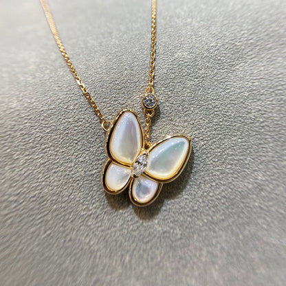 [Rose Jewelrys]BUTTERFLY MOP DIAMOND NECKLACE